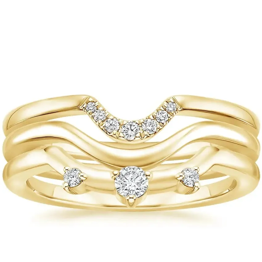 0.13CTW Lab Grown Diamond Nesting Band