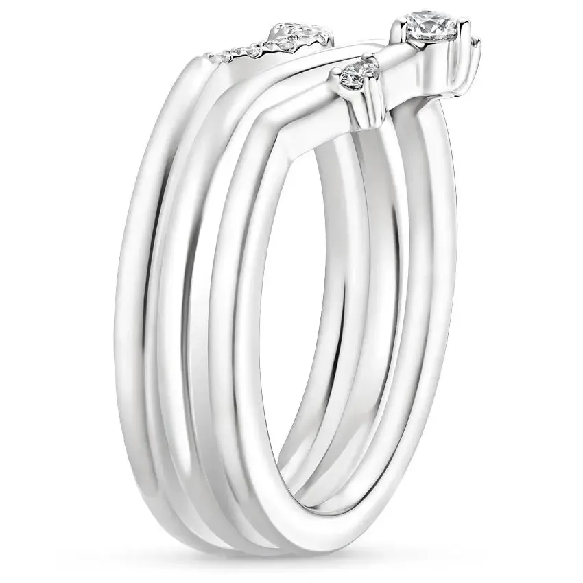 0.13CTW Lab Grown Diamond Nesting Band