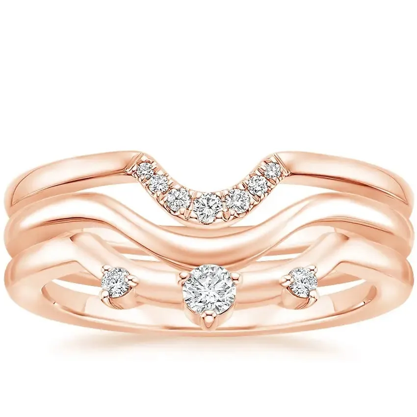 0.13CTW Lab Grown Diamond Nesting Band