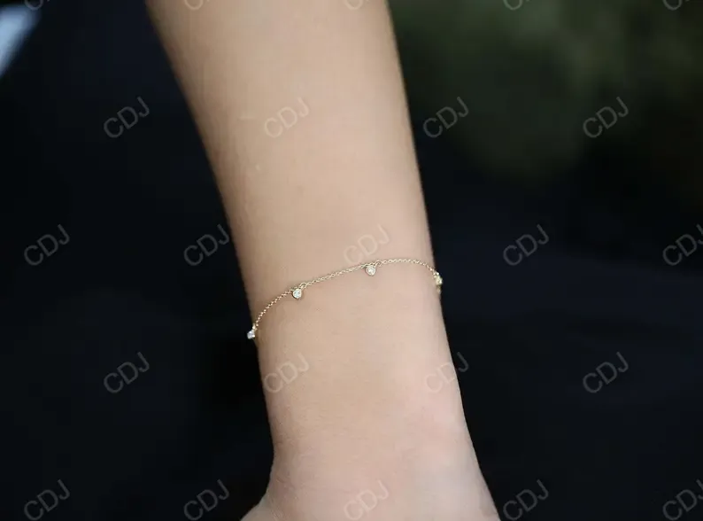0.18CTW Moissanite Solitaire Diamond Bracelet