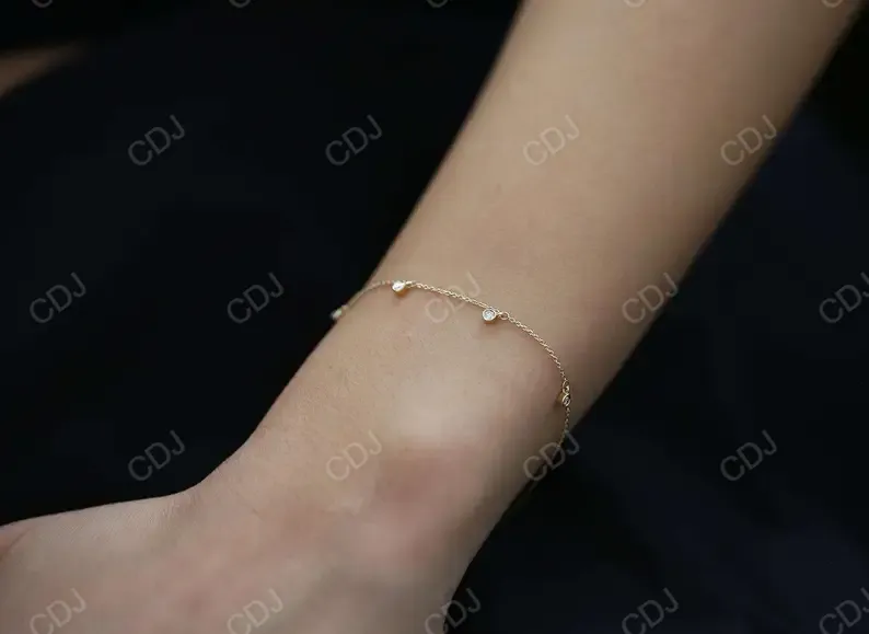 0.18CTW Moissanite Solitaire Diamond Bracelet