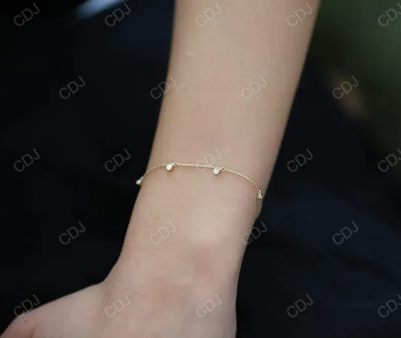 0.18CTW Moissanite Solitaire Diamond Bracelet