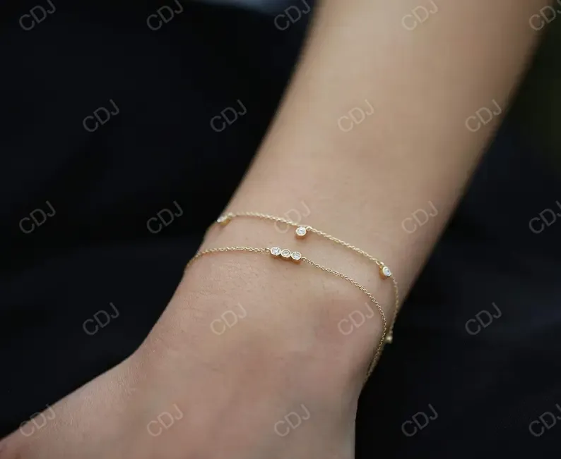 0.18CTW Moissanite Solitaire Diamond Bracelet