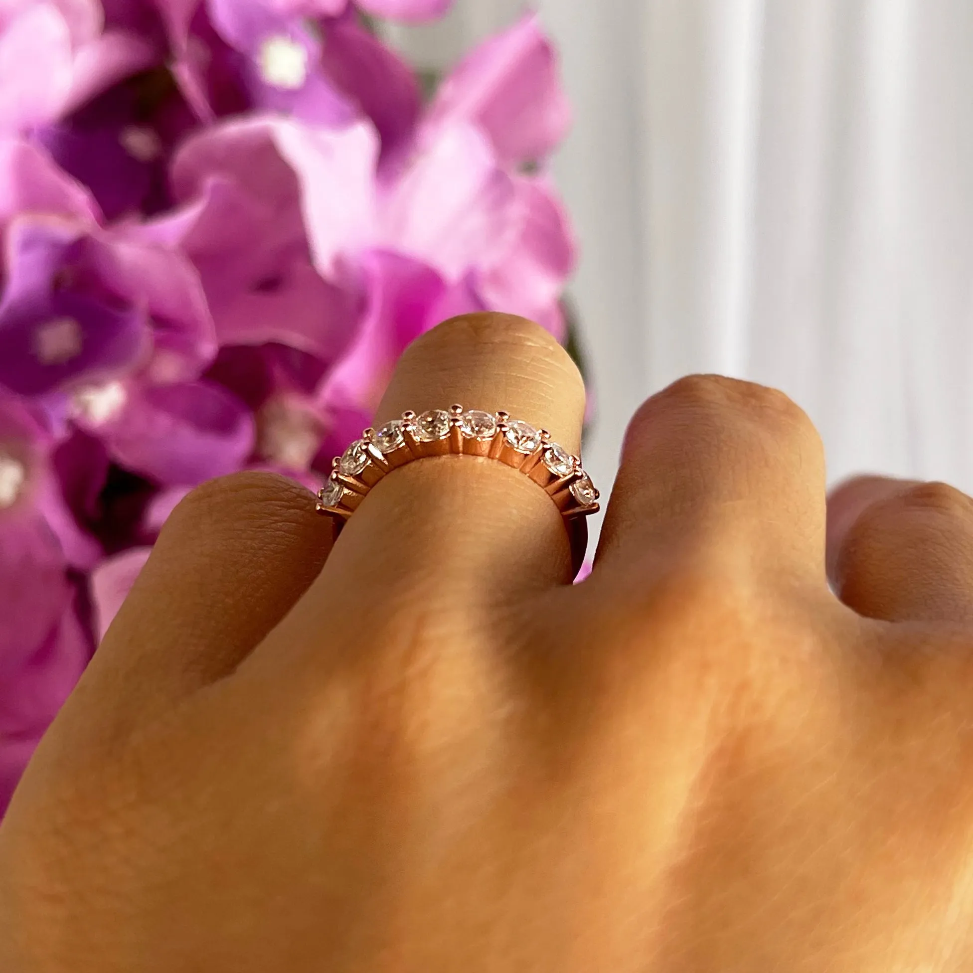 1 ctw Half Eternity Band - Rose GP