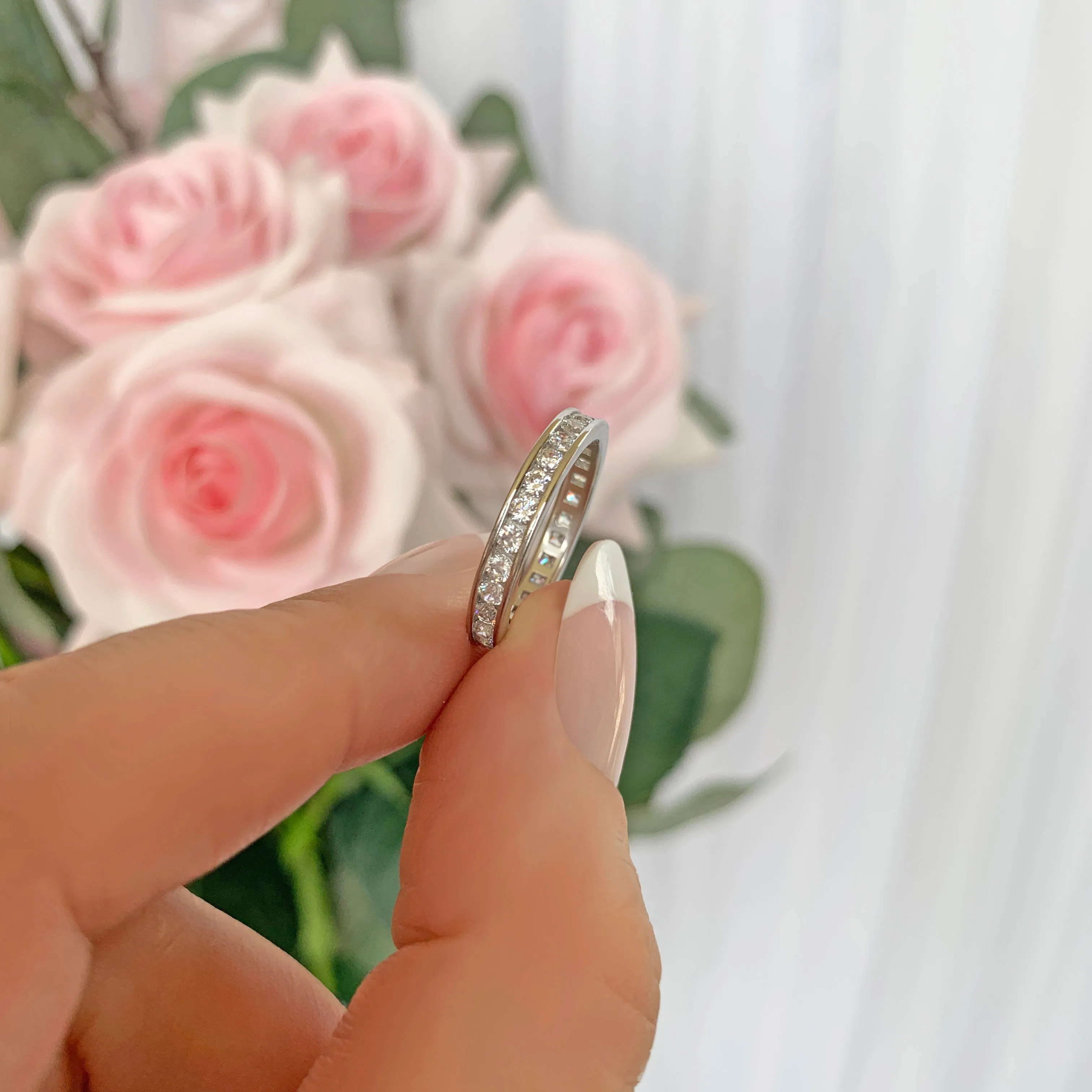 1 ctw Round Channel Set Eternity Band