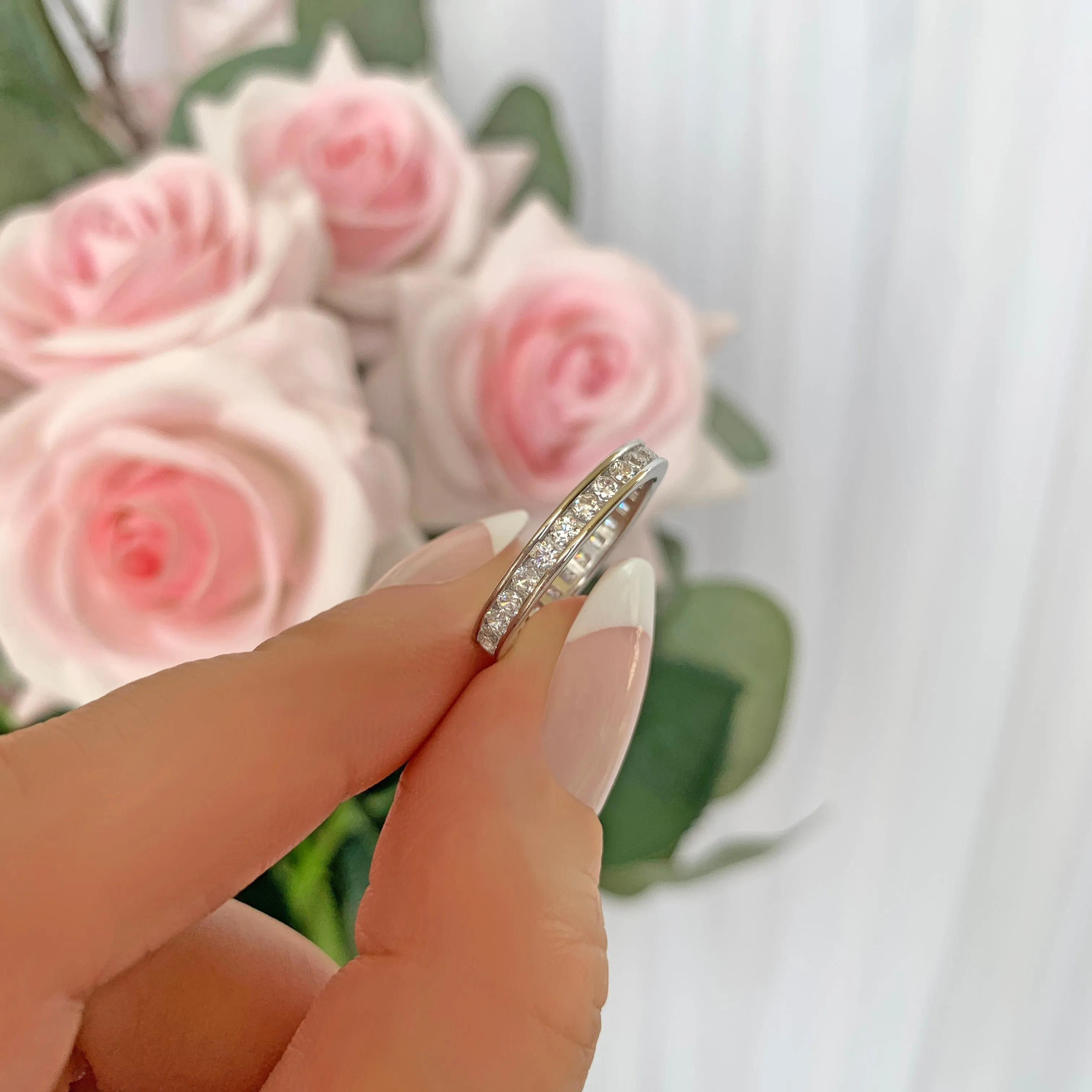 1 ctw Round Channel Set Eternity Band