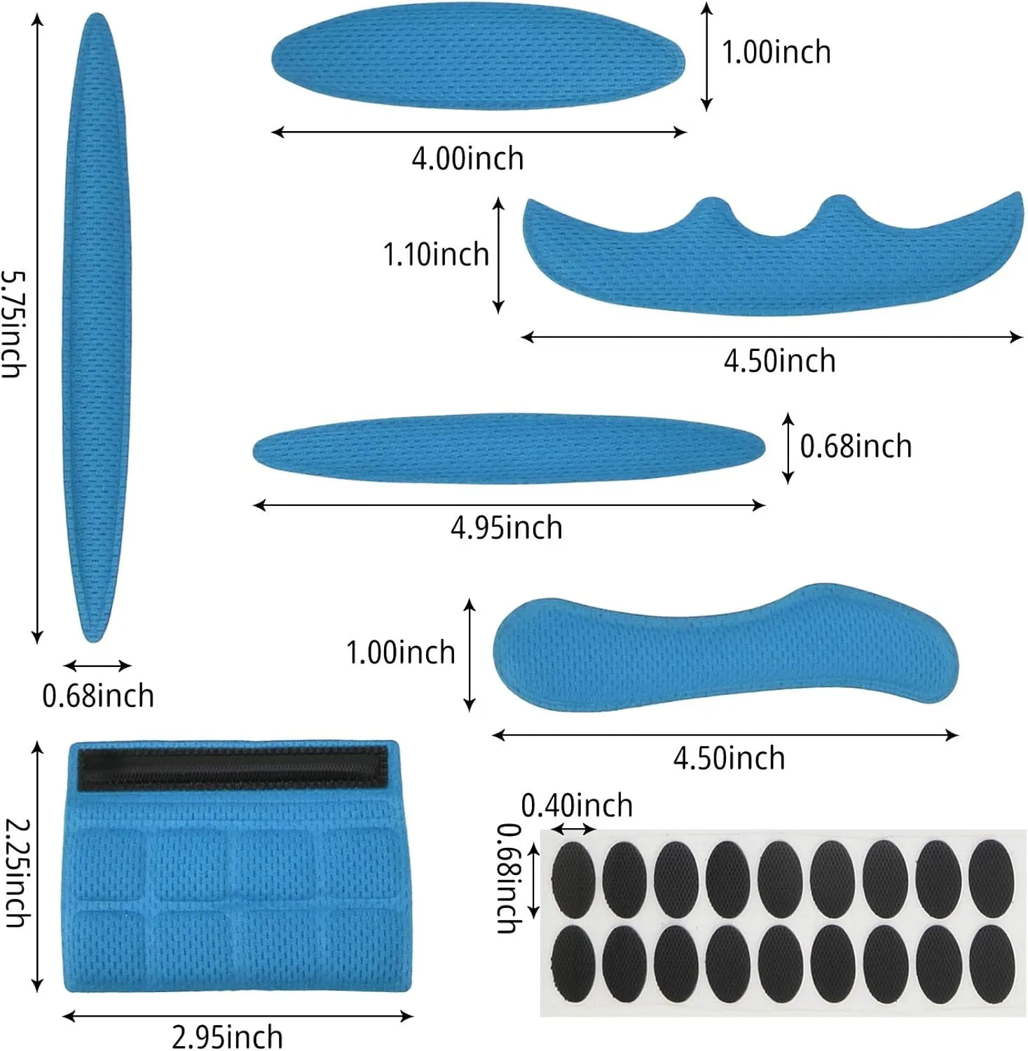1 Set Cycle Helmet Pads, Padding Kit, Universal Foam Pads for Motorcycle Bike Cycling Helmet (Blue)