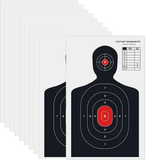 10PCS Paper Targets for Shooting Range, 14X22 Inches Shooting Targets for Indoor and Outdoor Use, Perfect for Handguns, Pistols, Rifles, Airguns, Pellet Gun and BB Guns by krlladetiy