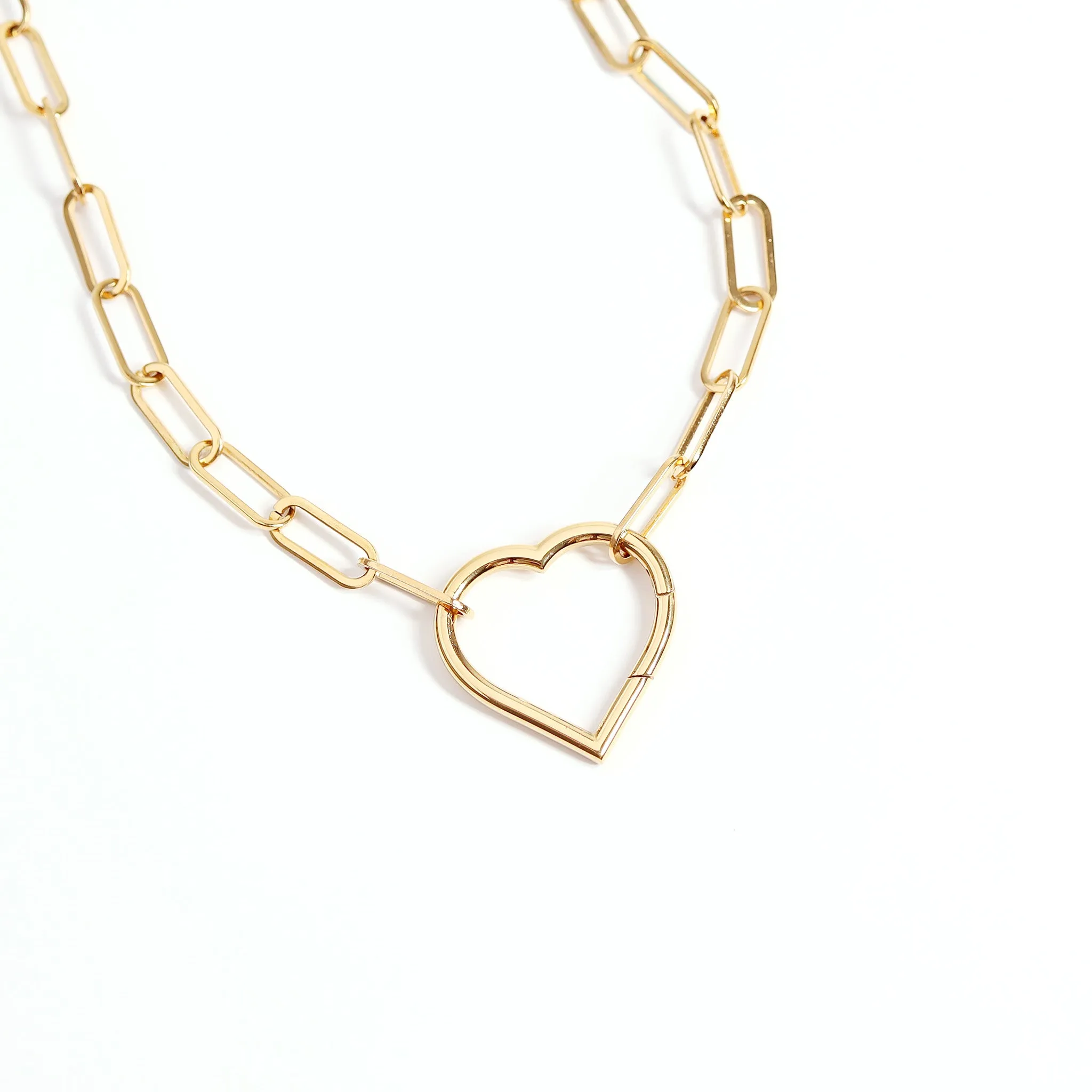 18K Gold PVD Stainless Steel Paperclip Chain - By The Foot / SPL1014