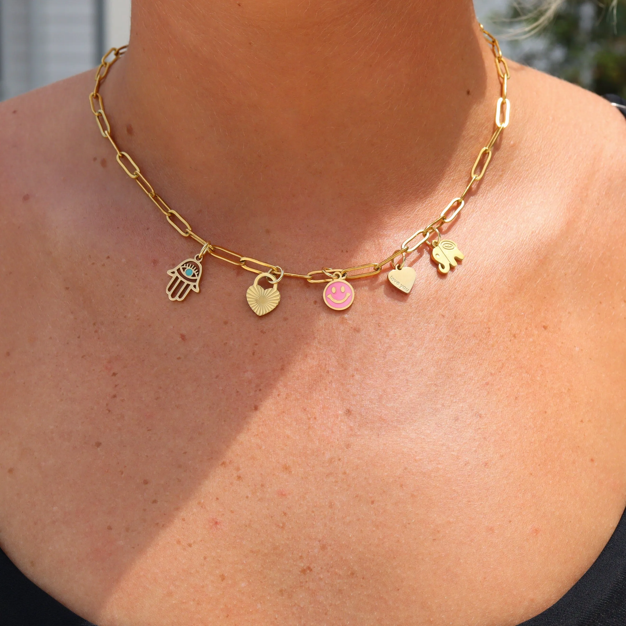 18K Gold PVD Stainless Steel Paperclip Chain - By The Foot / SPL1014