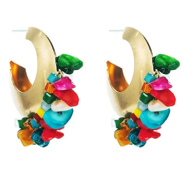 2022 ZA Bohemian Tassel Statement Earrings Jewelry For Woman Party
