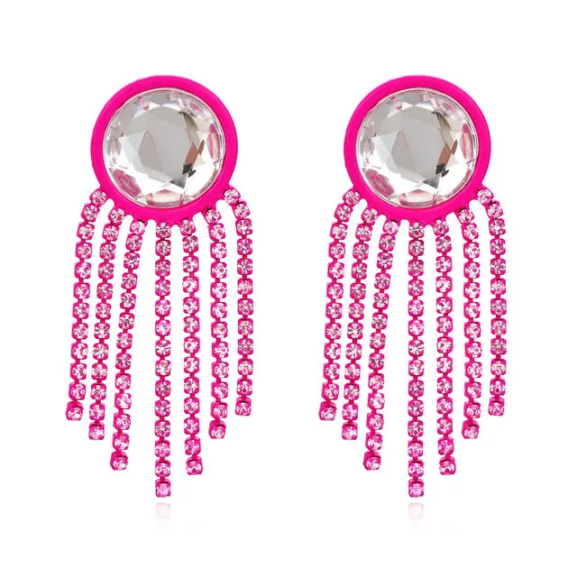 2022 ZA Bohemian Tassel Statement Earrings Jewelry For Woman Party