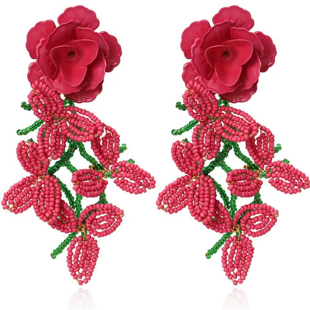 2022 ZA Bohemian Tassel Statement Earrings Jewelry For Woman Party