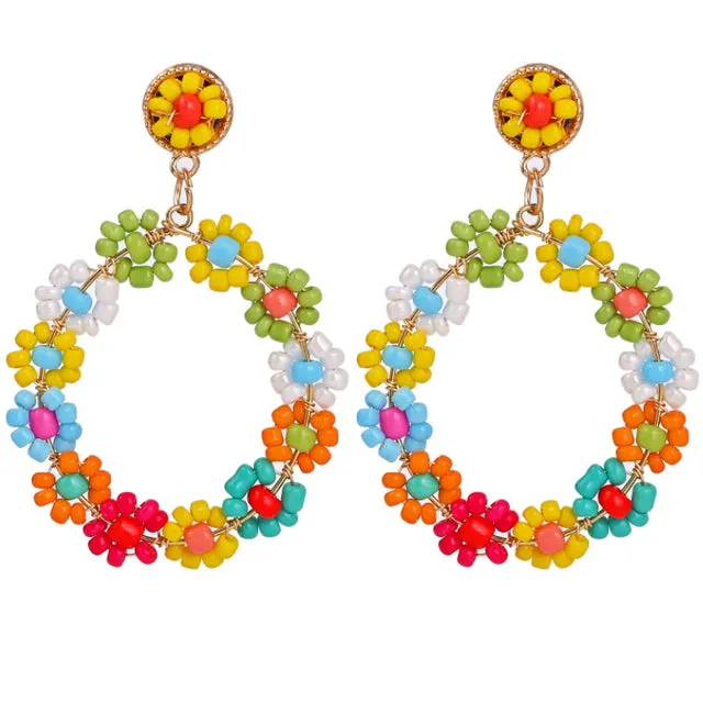 2022 ZA Bohemian Tassel Statement Earrings Jewelry For Woman Party