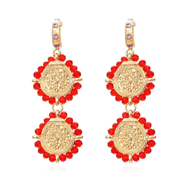 2022 ZA Bohemian Tassel Statement Earrings Jewelry For Woman Party