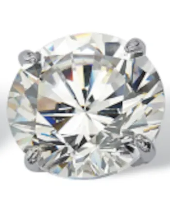 3 TCW Round Cubic Zirconia 10k White Gold Stud Earrings | White