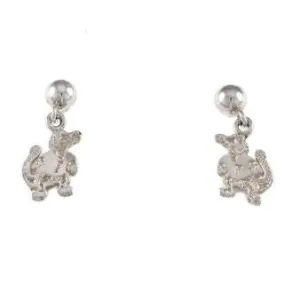 3/8" Sterling Silver Albert Gator Dangle Post Earrings