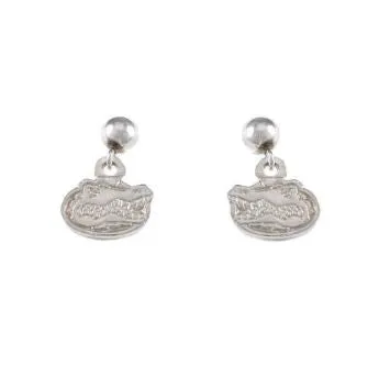 3/8" Sterling Silver Gator Head Post Drop Earrings