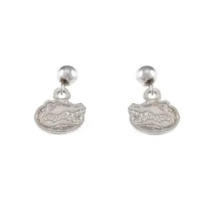 3/8" Sterling Silver Gator Head Post Drop Earrings