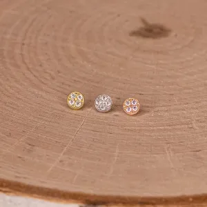 4mm Micro Pave Discs in White Gold- GENUINE DIAMONDS