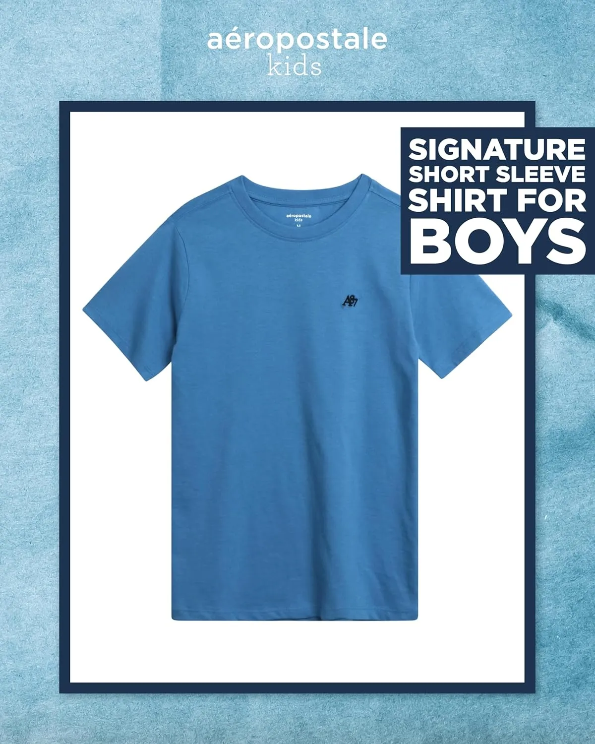 AEROPOSTALE Boys T-Shirt - Kids Basic Cotton Short Sleeve Shirt - Classic Crewneck Graphic Tee for Boys (4-16)