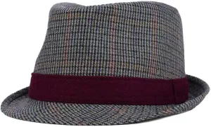 aid w/Contrasting Band Fedora S/M Black