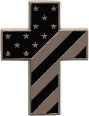 American Flag Christian Cross Lapel Pin