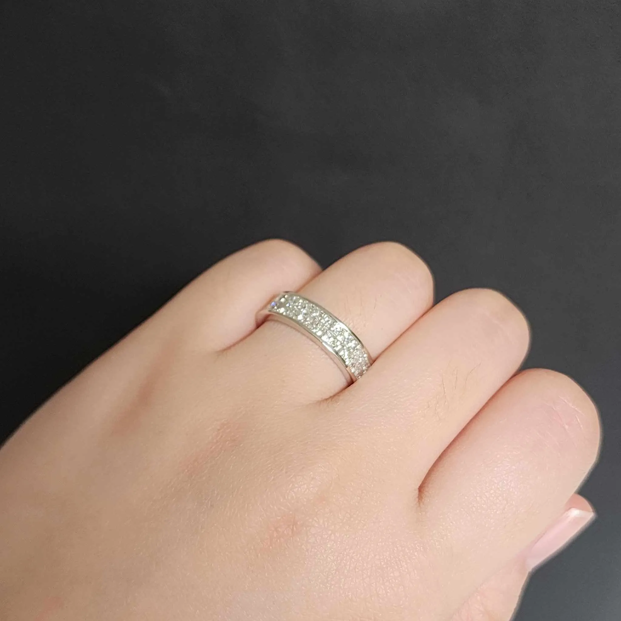 #BA67 | Layered Diamond Half Eternity Ring 18kt