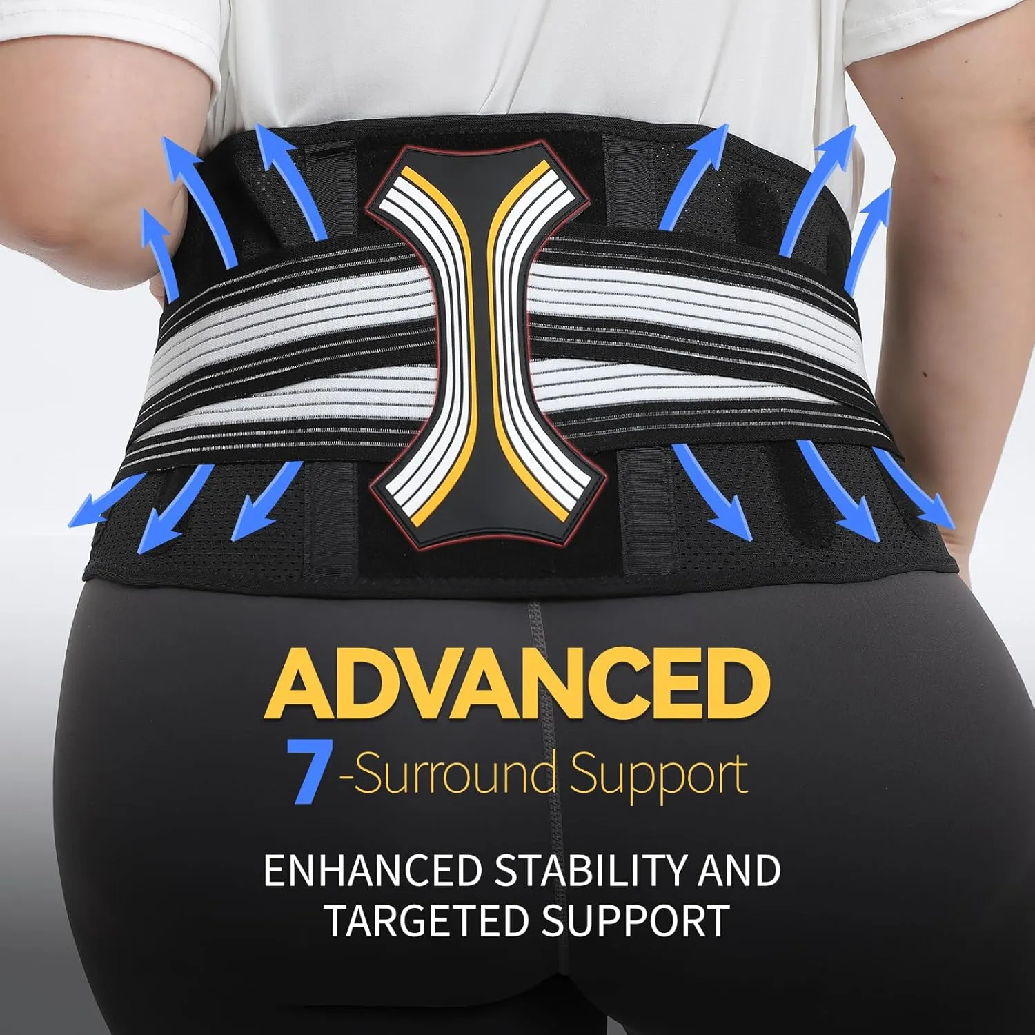Back Brace for Lower Back Pain, Decompression Lumbar Support Belt with 3D Lumbar Pad for Men/Women Pain Relief from Sciatica, Herniated Disc, Scoliosis, 4XL (Waist: 58"- 60")