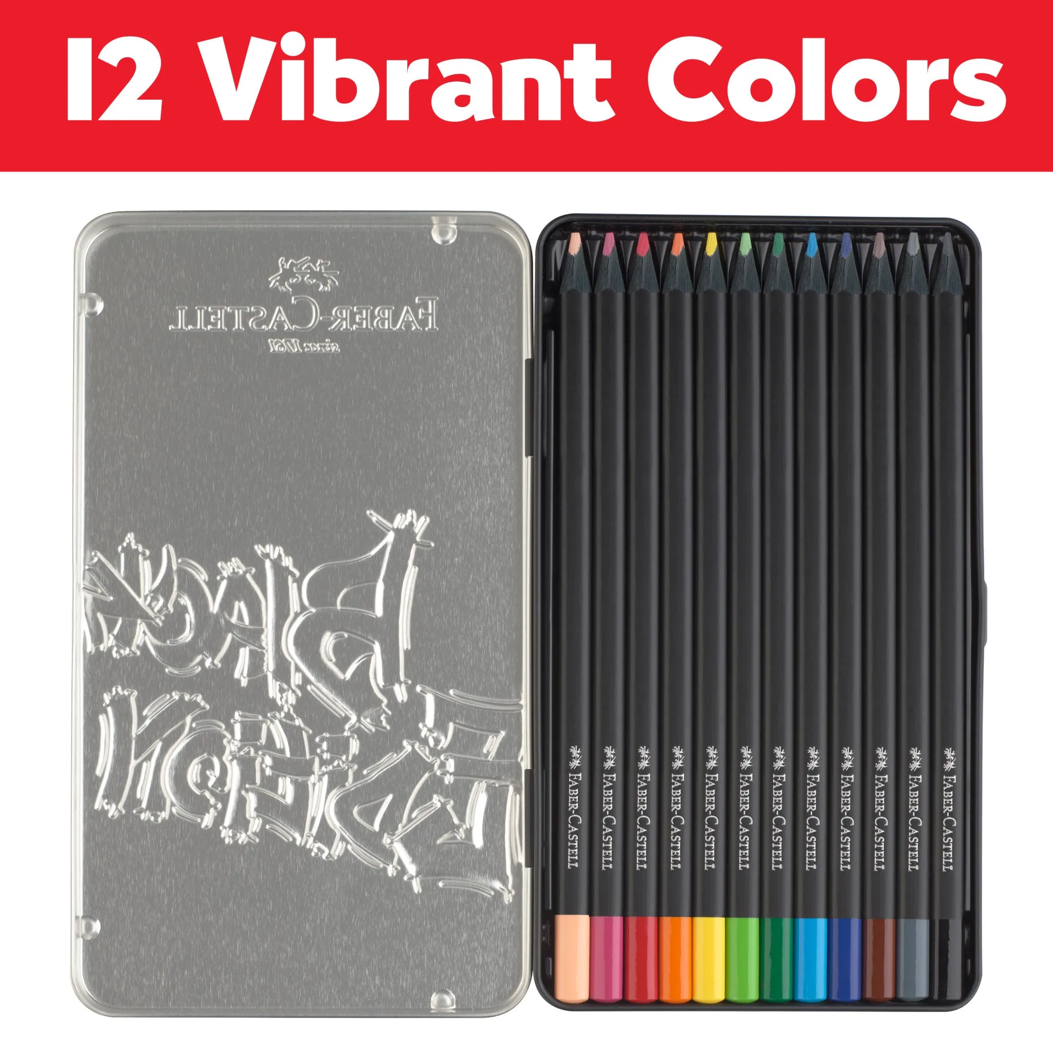 Black Edition Colored Pencils, Tin of 12 - #116413