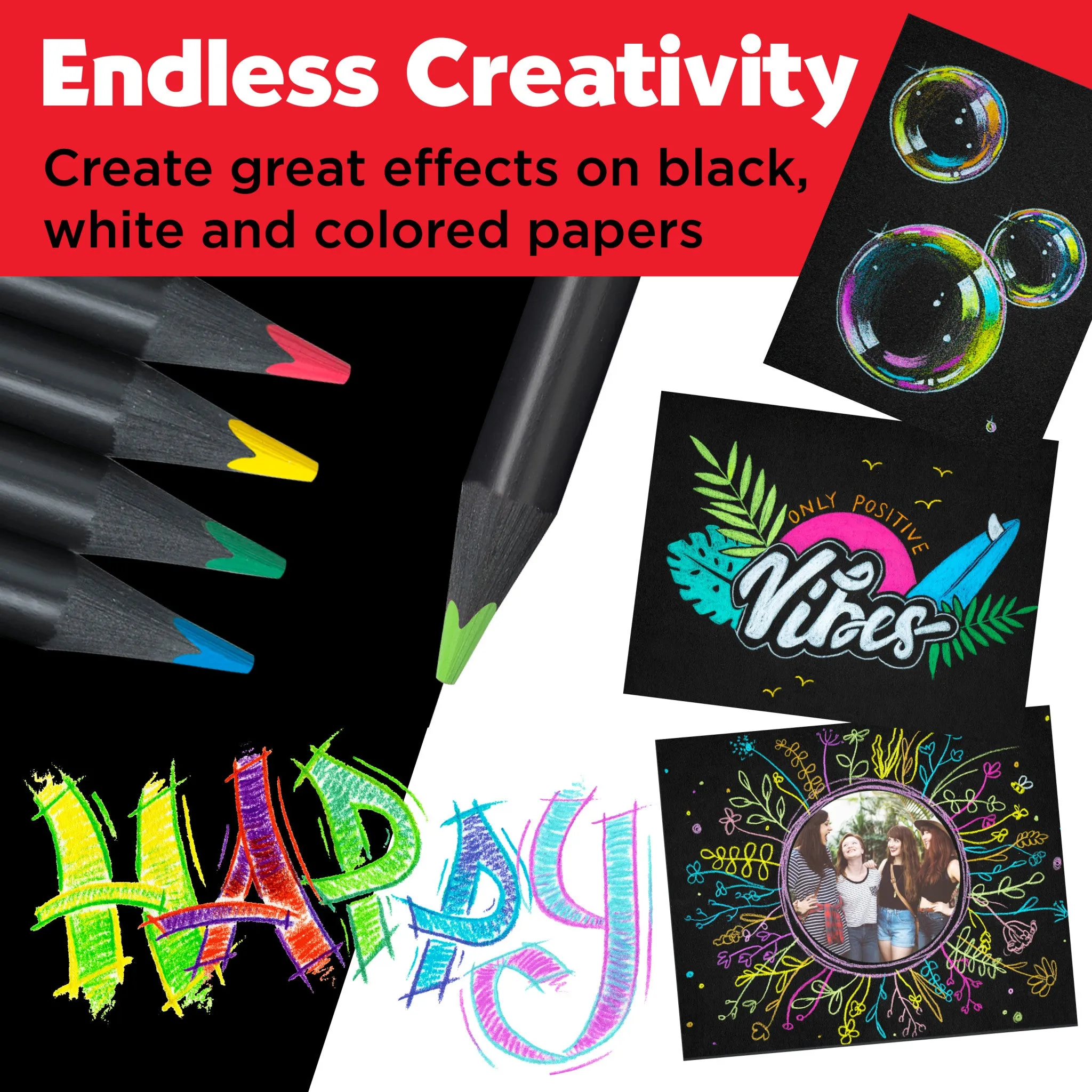 Black Edition Colored Pencils, Tin of 12 - #116413