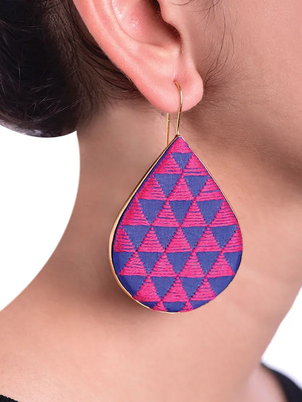 Blue   Rani Pink Sifar Earrings