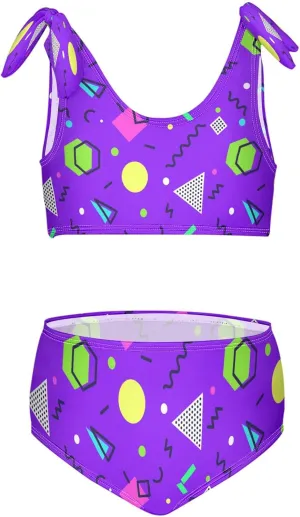 Boccsty Summer Mermaid Girls Swimsuits Pink Kids Bikini Sets 2 Pcs Bathing Suit for 3T-12T