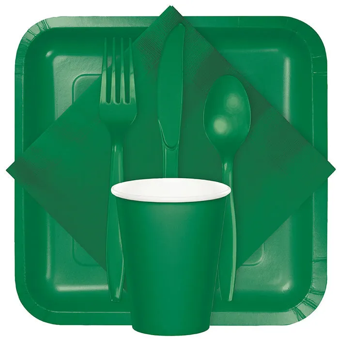 Bulk Pack of 100 Emerald Green Beverage Napkins 2Ply