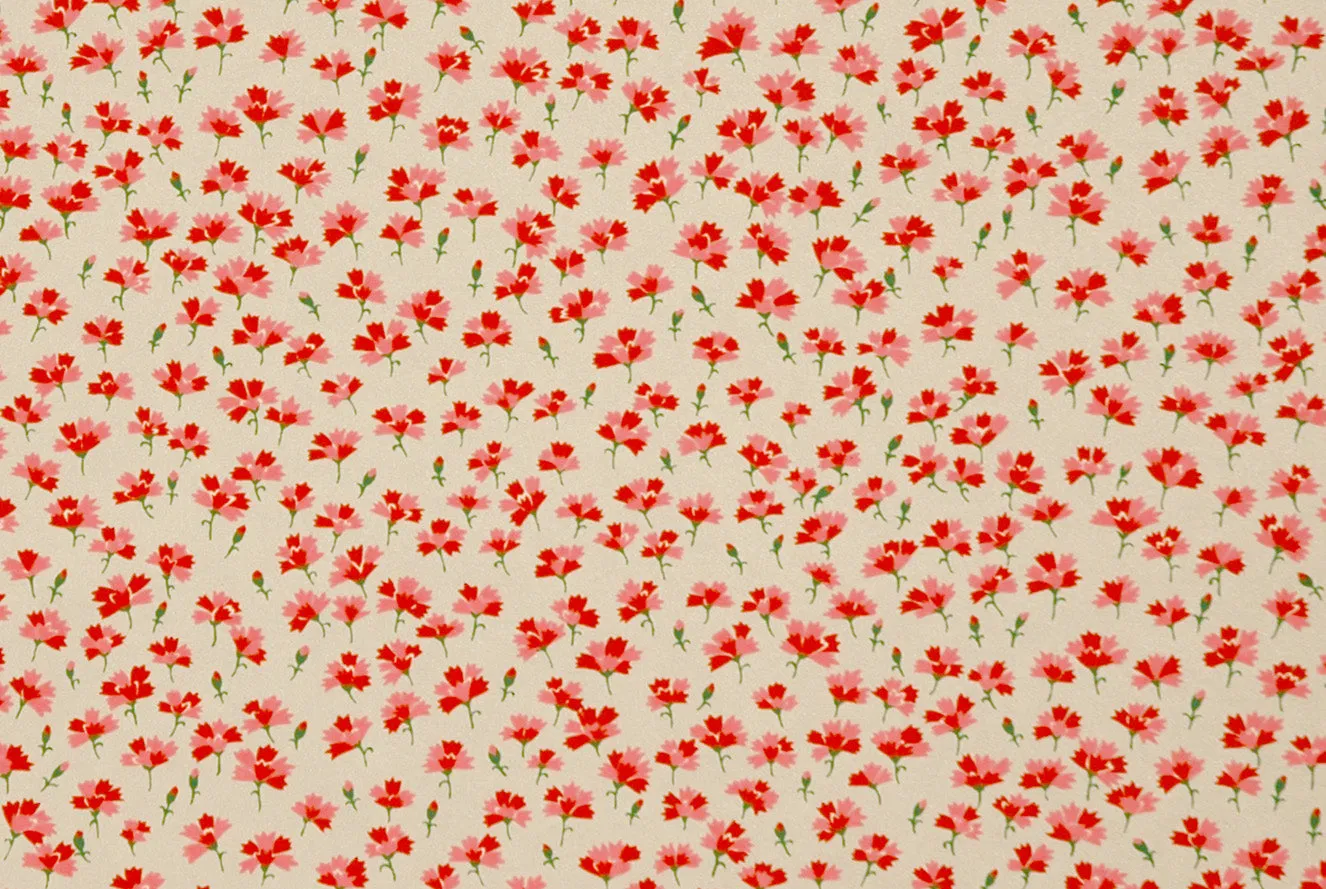 Chiyogami Pink Cosmos on Silver