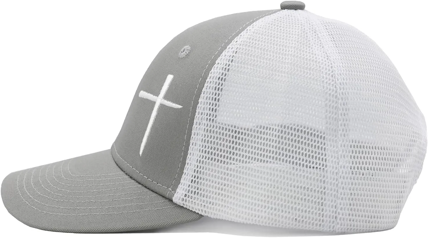 Christian Hats for Men Women, Embroidered Jesus Cross Trucker Hat