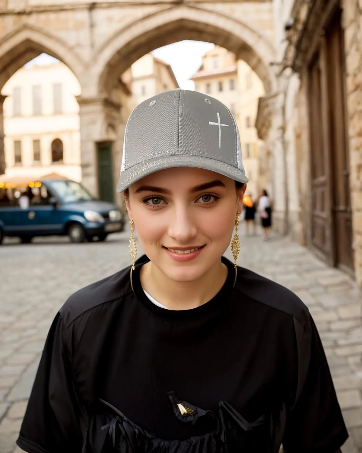Christian Hats for Men Women, Embroidered Jesus Cross Trucker Hat