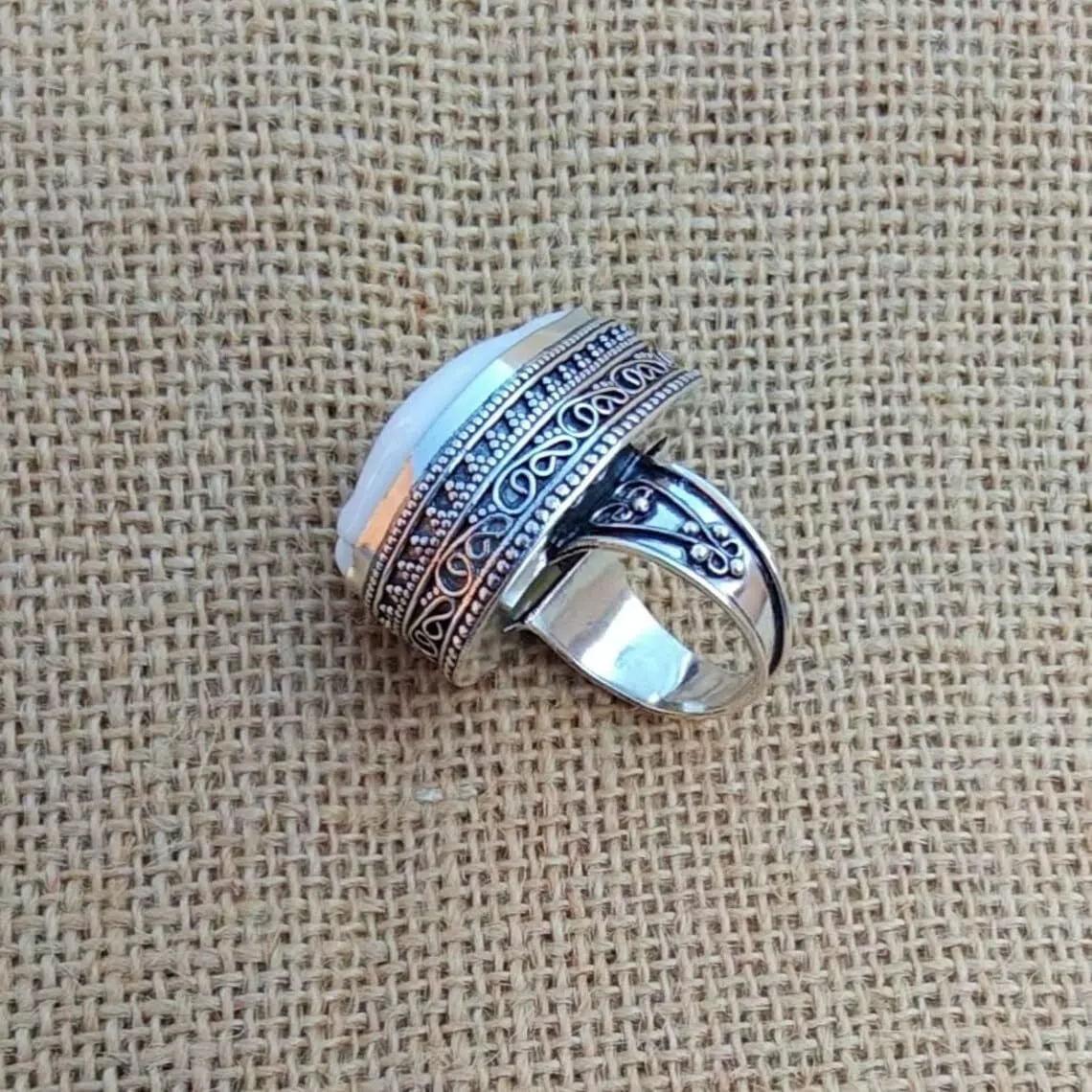 Cowrie Shell Ring,Statement Ring,Bohemian Ring,Cowrie Mermaid Ring,Seashell Ring,Gift For Her,Handmade Ring,925 Sterling Silver Ring.