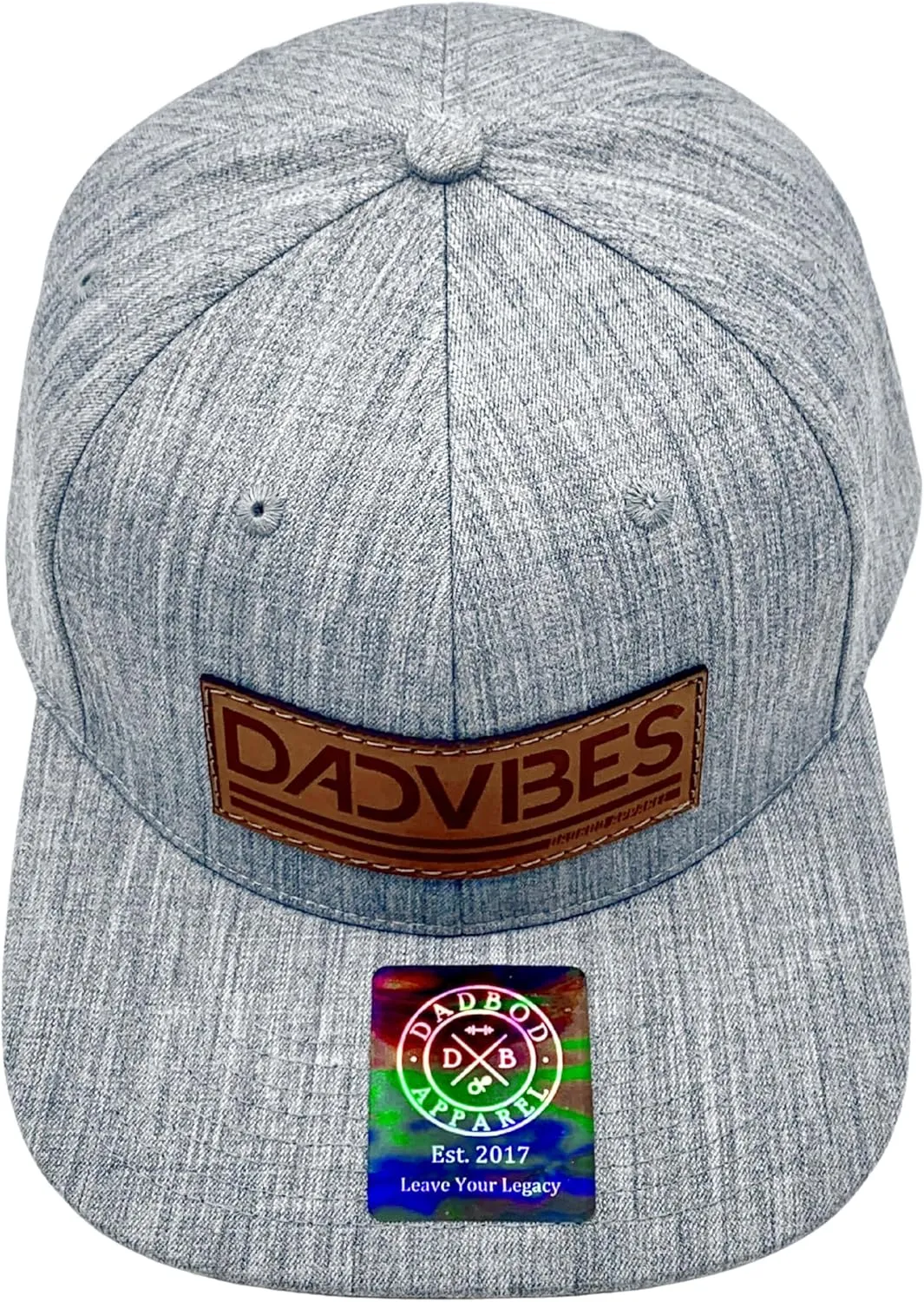 DadVibes Dad Hat - Snapback Baseball Cap Mens Leather Patch