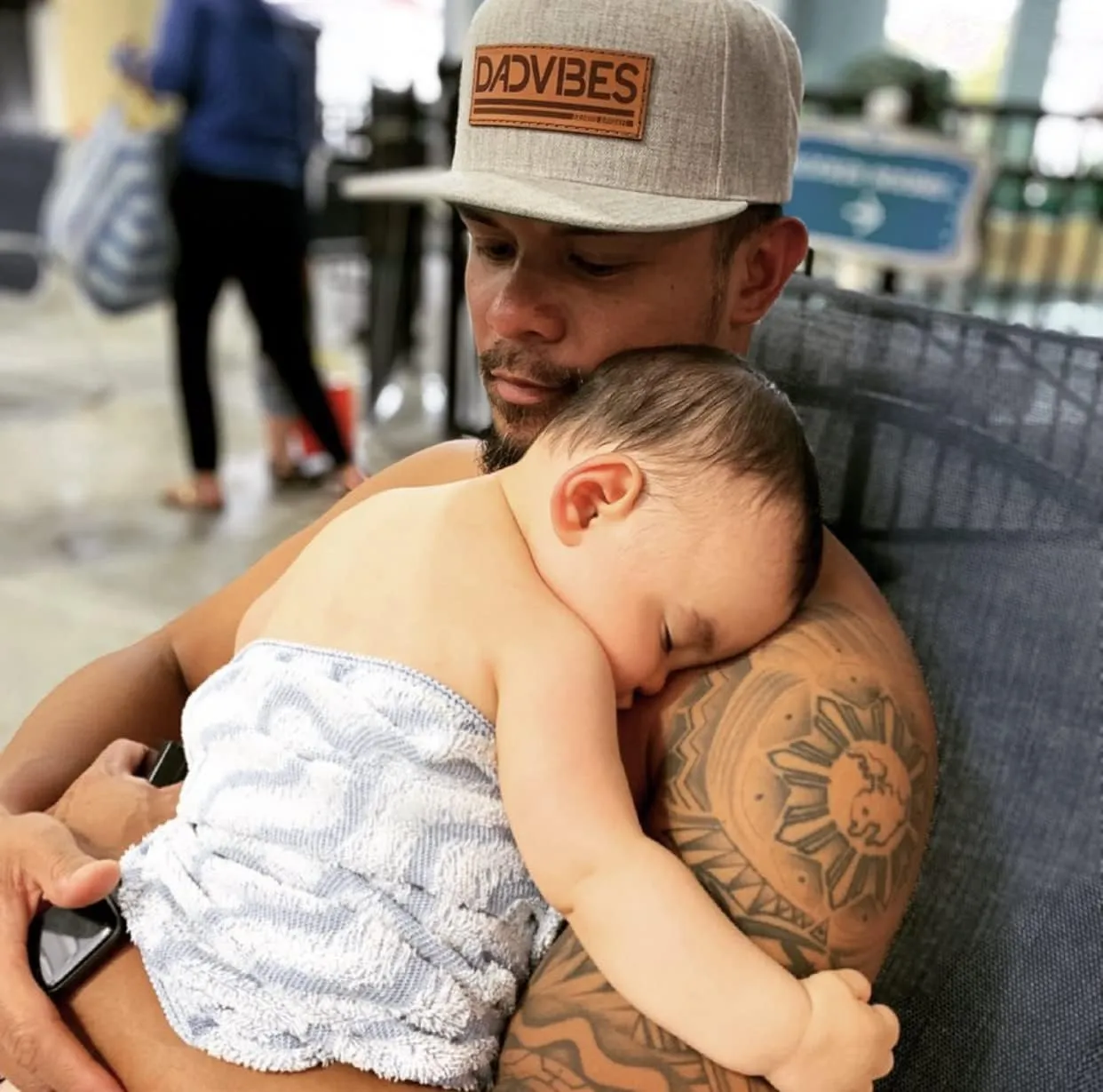 DadVibes Dad Hat - Snapback Baseball Cap Mens Leather Patch