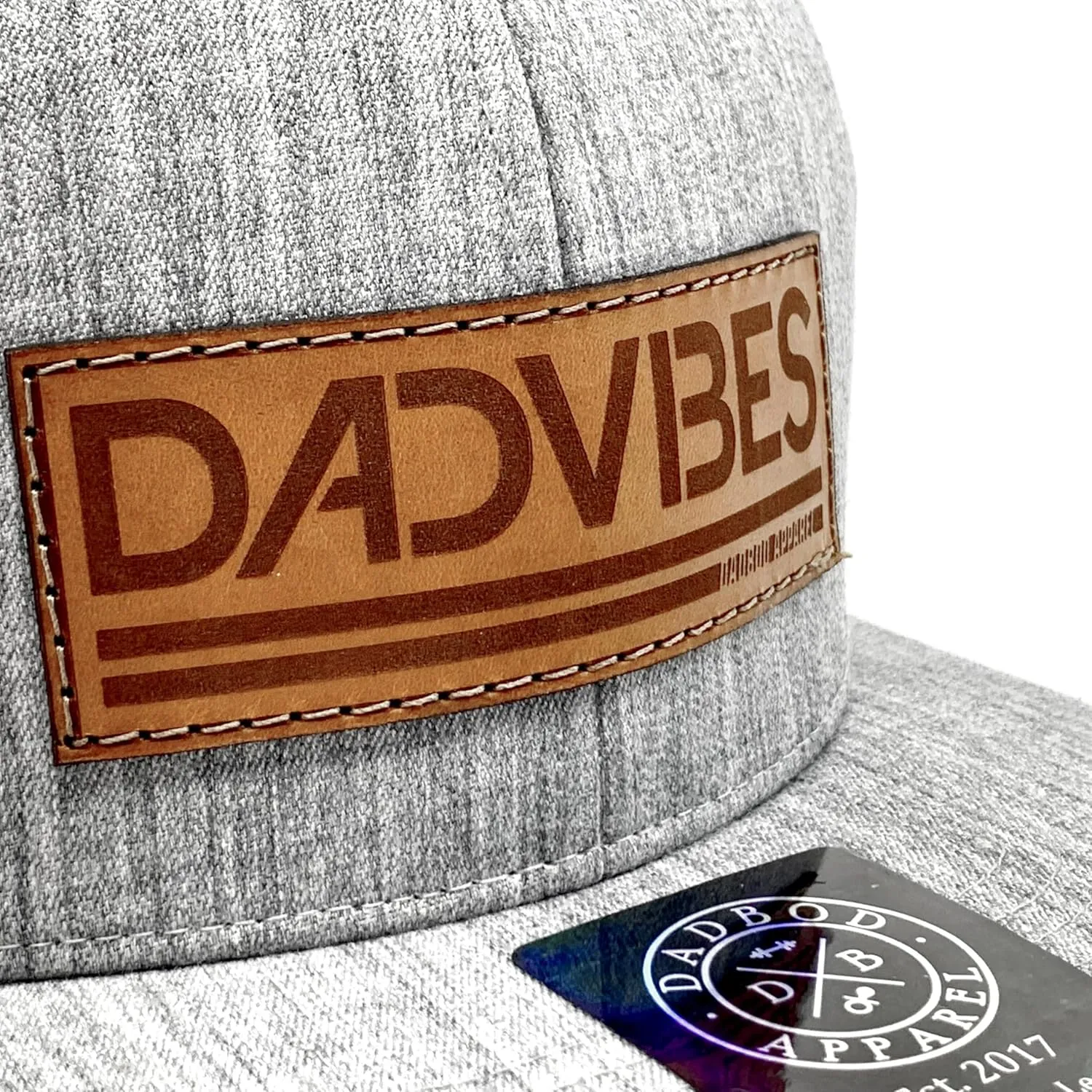 DadVibes Dad Hat - Snapback Baseball Cap Mens Leather Patch