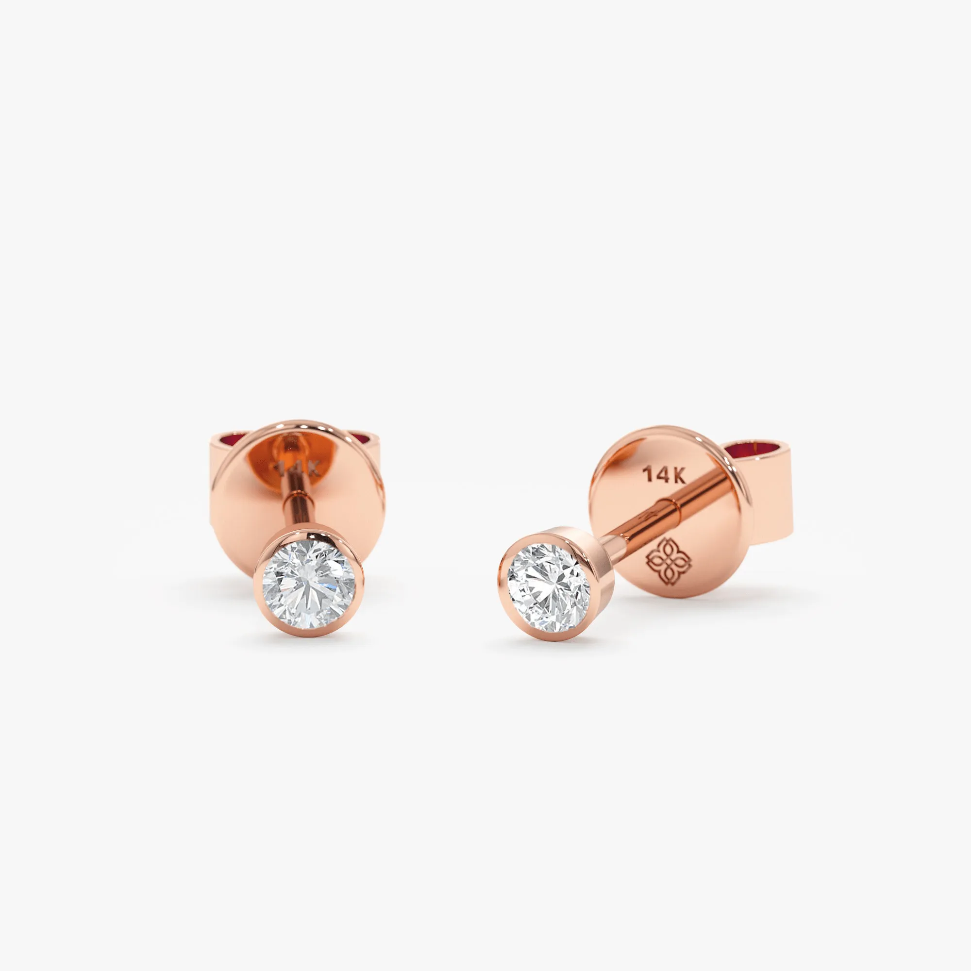Diamond Bezel Studs, Susie