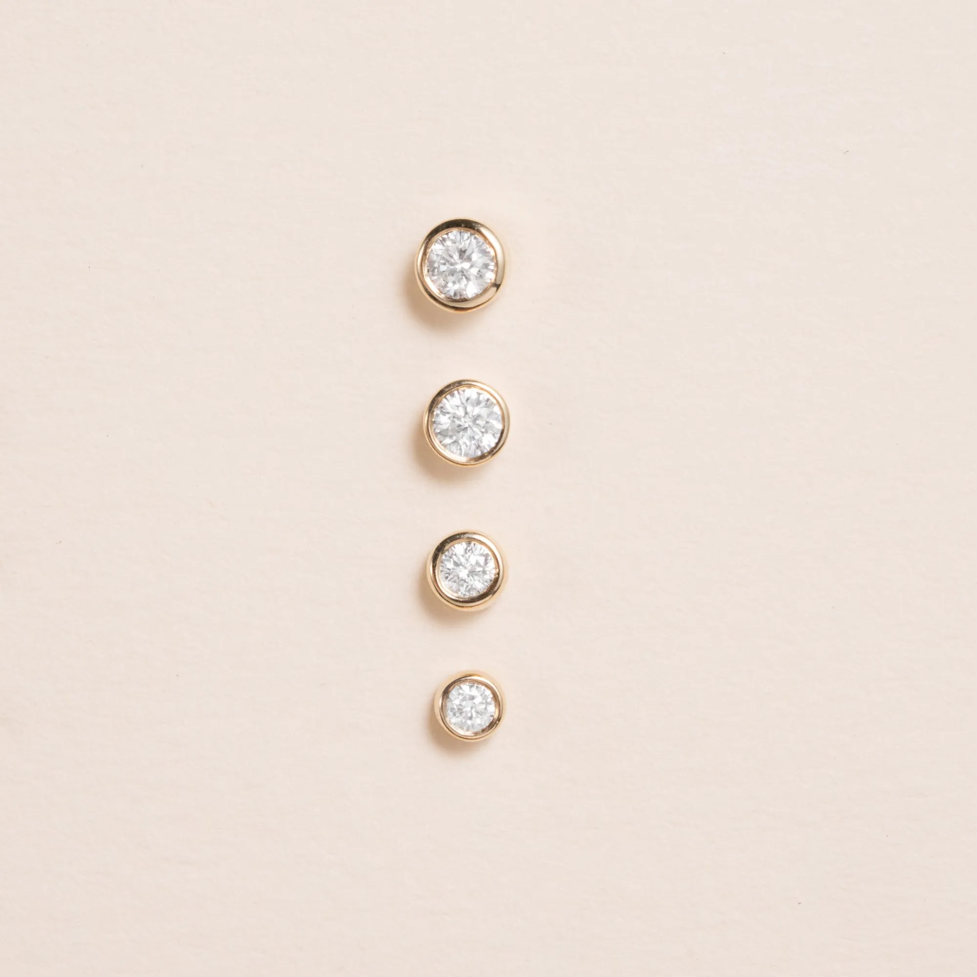 Diamond Bezel Studs, Susie