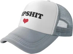 Dipshit Funny Adjustable Mesh Trucker Hat for Adults Unisex Classic Hats Fishing Caps Black