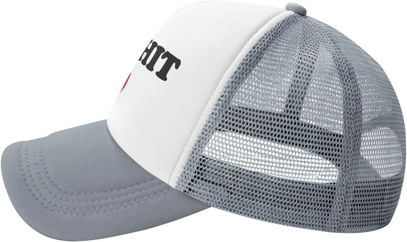 Dipshit Funny Adjustable Mesh Trucker Hat for Adults Unisex Classic Hats Fishing Caps Black