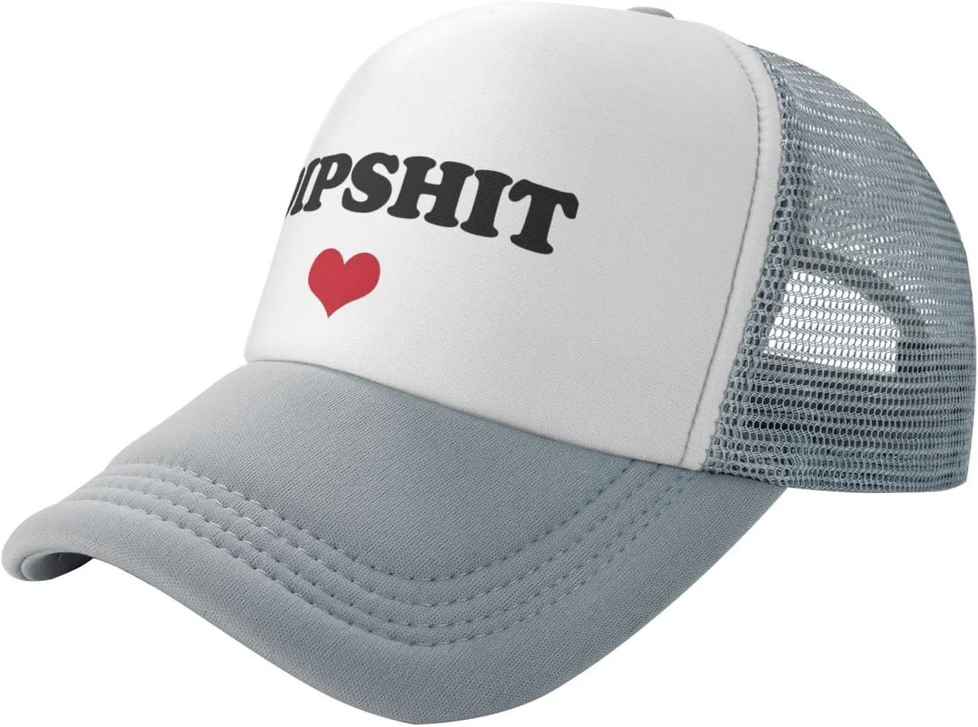 Dipshit Funny Adjustable Mesh Trucker Hat for Adults Unisex Classic Hats Fishing Caps Black