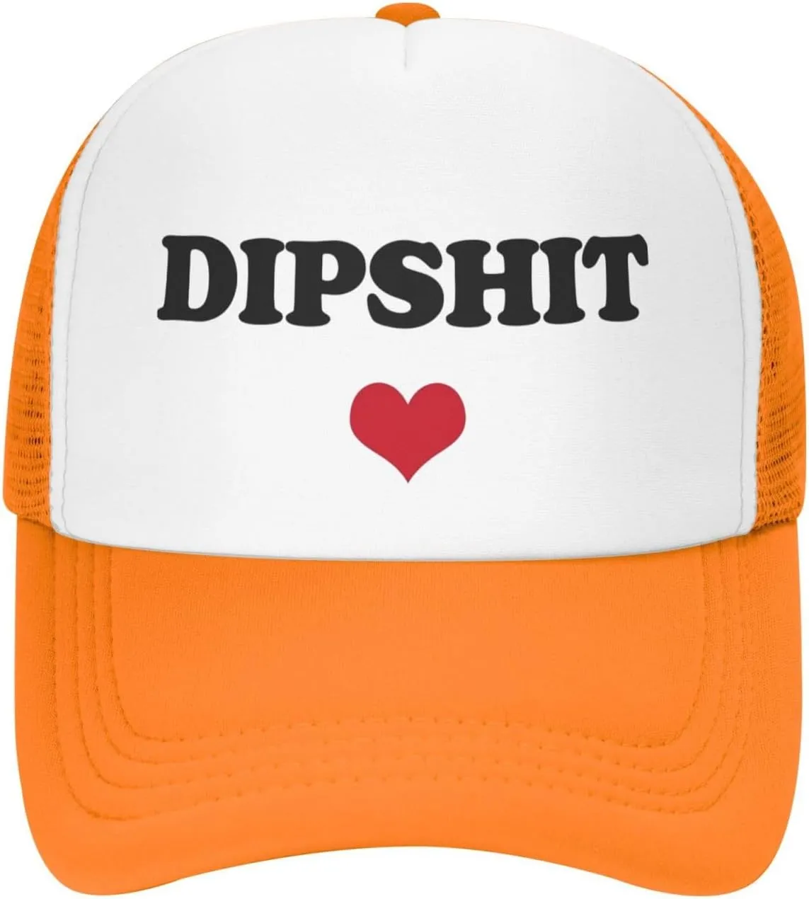 Dipshit Funny Adjustable Mesh Trucker Hat for Adults Unisex Classic Hats Fishing Caps Black