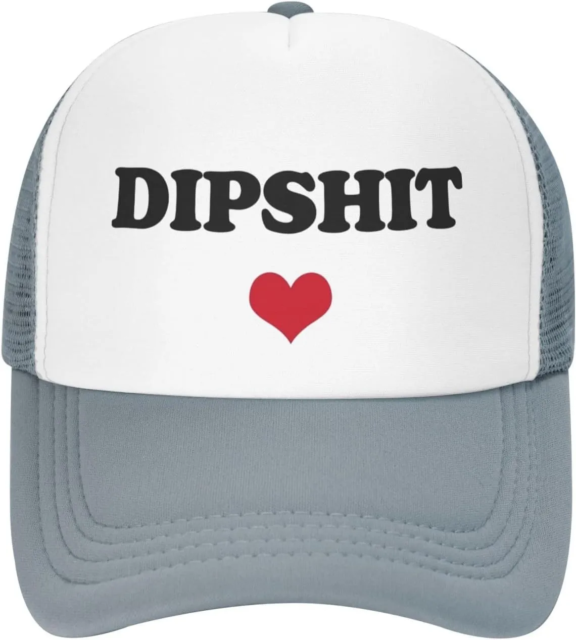 Dipshit Funny Adjustable Mesh Trucker Hat for Adults Unisex Classic Hats Fishing Caps Black