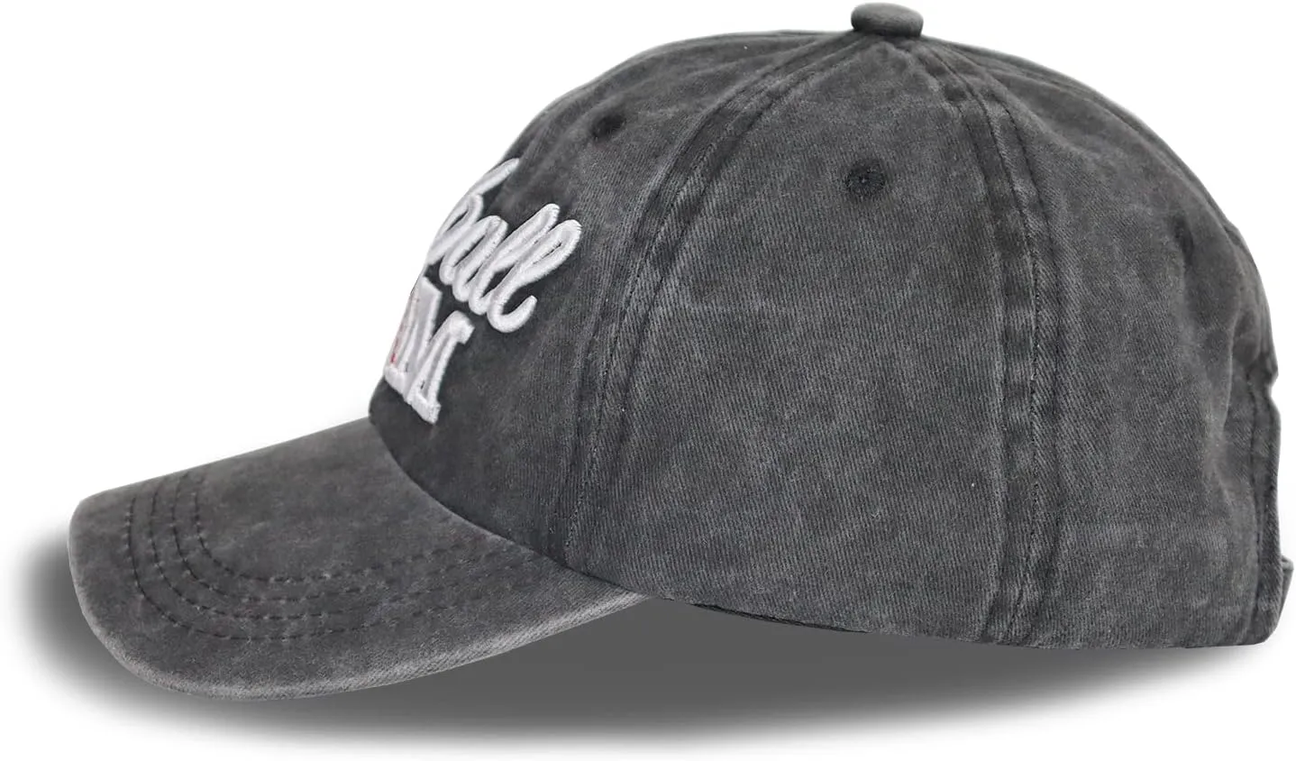 Distressed Baseball Mom Dad Hat for Women, Adjustable Washed Embroidered Baseball Cap for Mama