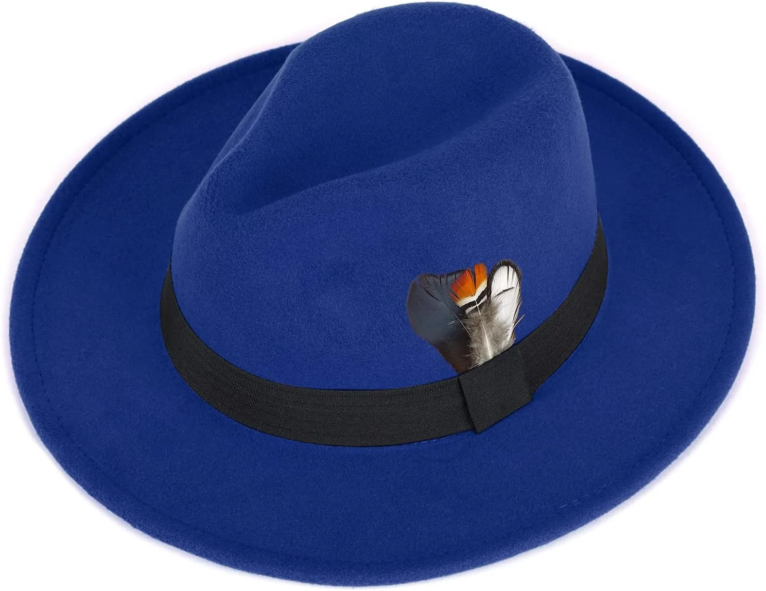 FADACHY Classic Fedora Hats for Men & Women Wide Brim Felt Hat Panama Dress Fedora Hat